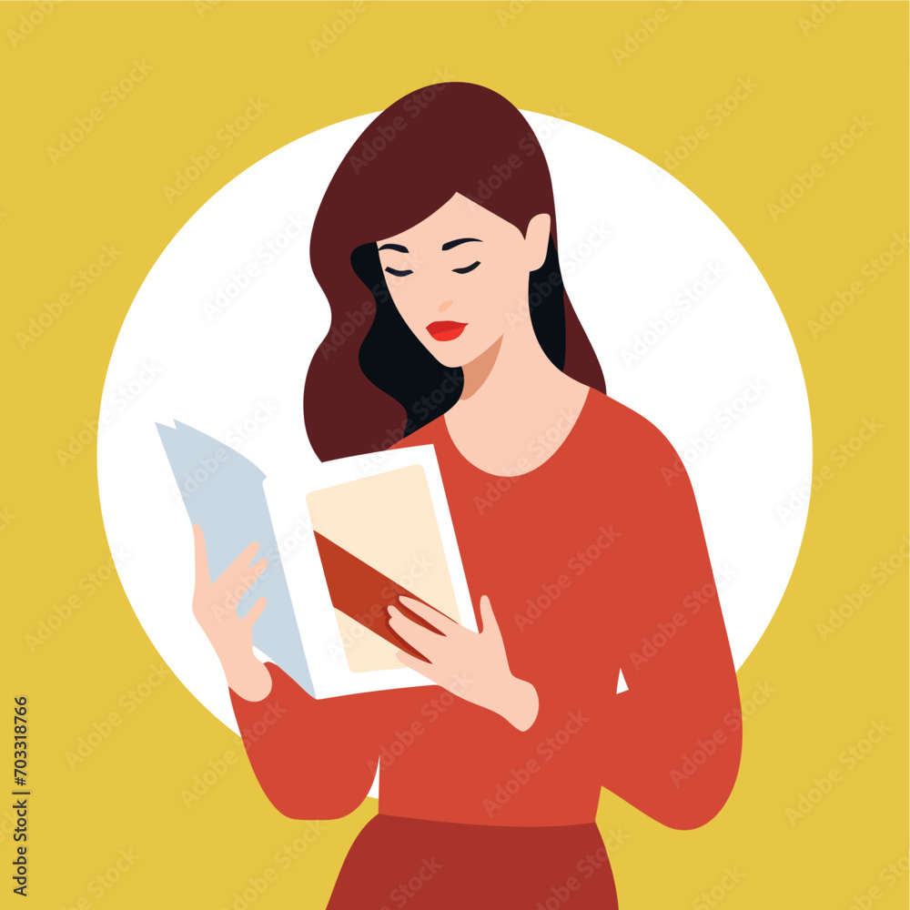 Woman Holding a Magazine Woman Holding a Magazine
