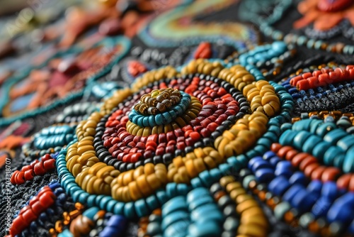 Decorations with multicolored beads. © Bargais