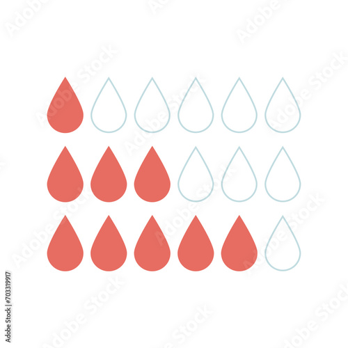 Monthly days for a girl, a calendar of the menstrual cycle. Calendar of the female period, checking ovulation. The concept of monthly menstruation. A modern flat style of the menstrual cycle.