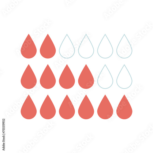 Monthly days for a girl, a calendar of the menstrual cycle. Calendar of the female period, checking ovulation. The concept of monthly menstruation. A modern flat style of the menstrual cycle.