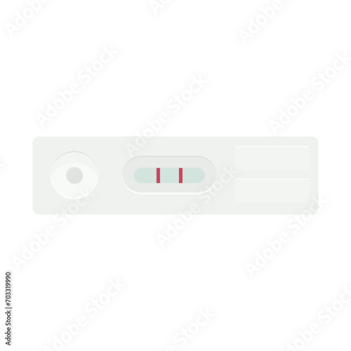 Express covid-19 test, Rapid covid-19 test and in vitro blood test tube. Laboratory research. Positive test result for coronavirus infection, flat style