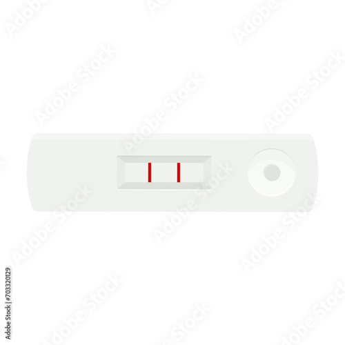 Express covid-19 test, Rapid covid-19 test and in vitro blood test tube. Laboratory research. Positive test result for coronavirus infection, flat style