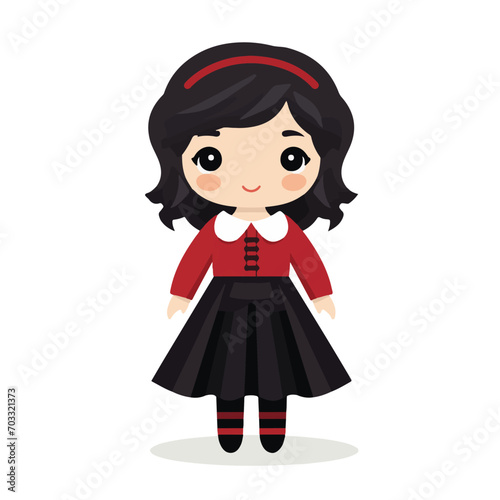 cute, vector, illustration, design, girl, character, doll, child, cartoon, toy, isolated, fashion, female, childhood, happy, set, kid, pink, beautiful, dress, baby, young, background, pretty, clothes,