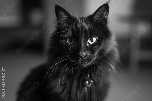 Portrait of a black cat.