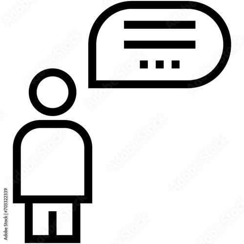 Talking Vector Icon