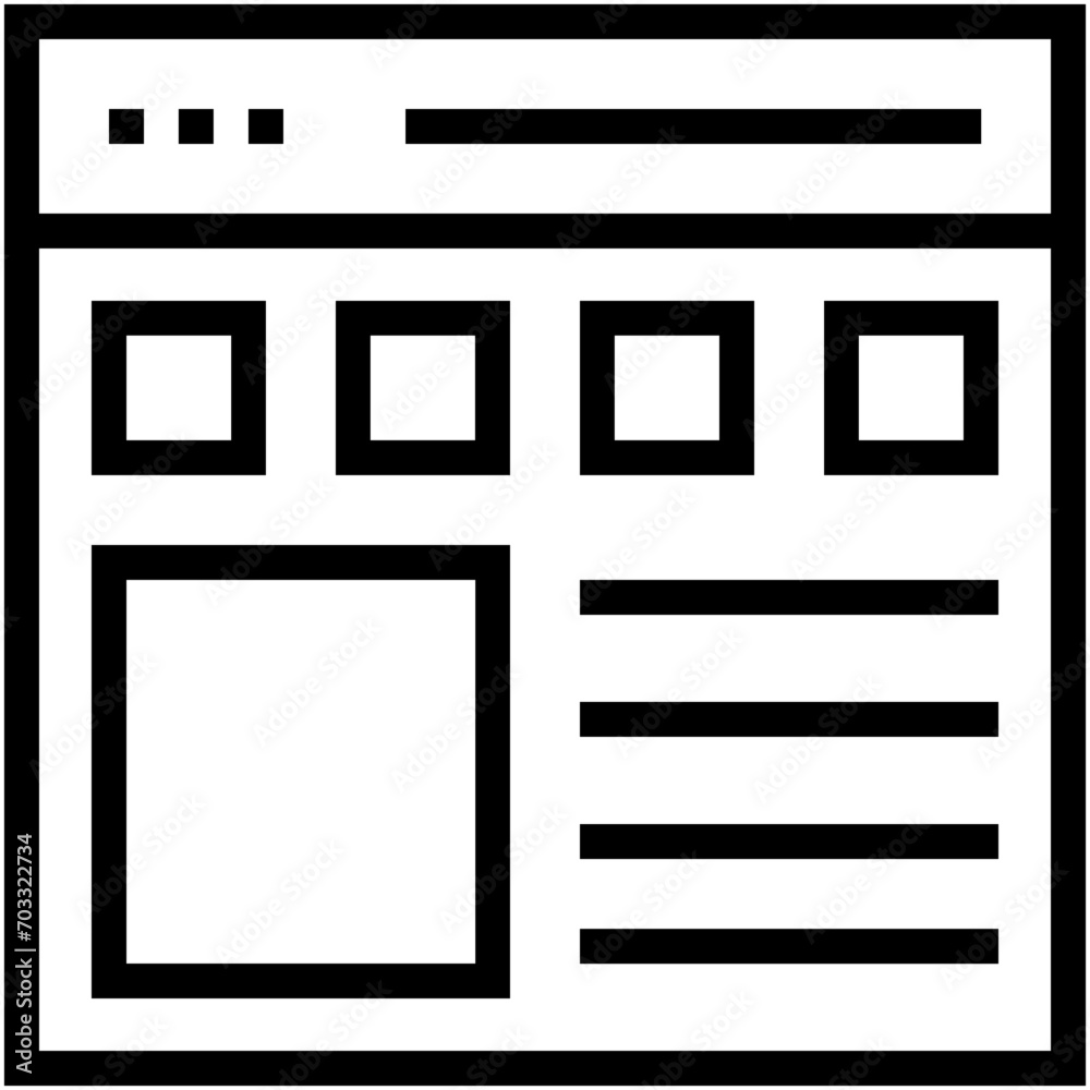 Web Template Vector Icon Web Template Vector Icon