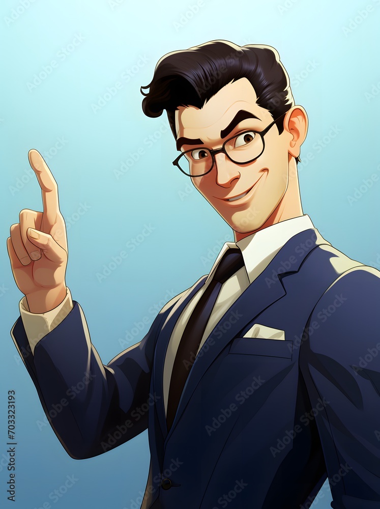 Businessman Pointing Finger - Vector Illustration Businessman Pointing Finger - Vector Illustration
