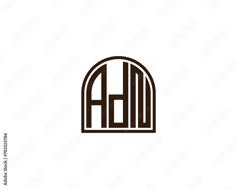 ADN Logo design vector template