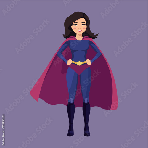 superwoman flat illustration