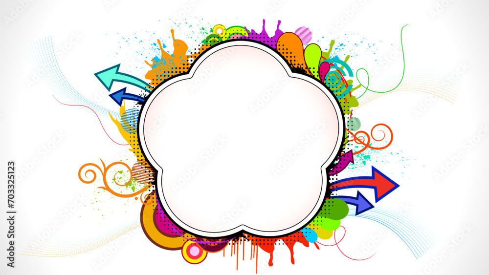 Vibrant artistic vector illustration designed for title frames, ideal for animated title and graphic designs. Vibrant artistic vector illustration designed for title frames, ideal for animated title and graphic designs.