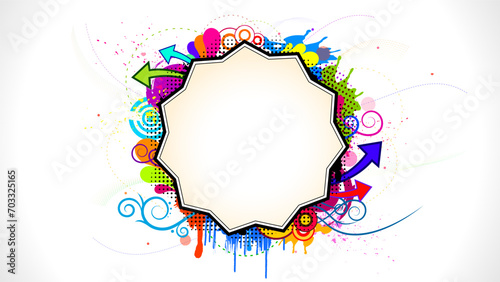 Vibrant artistic vector illustration designed for title frames, ideal for animated title and graphic designs.