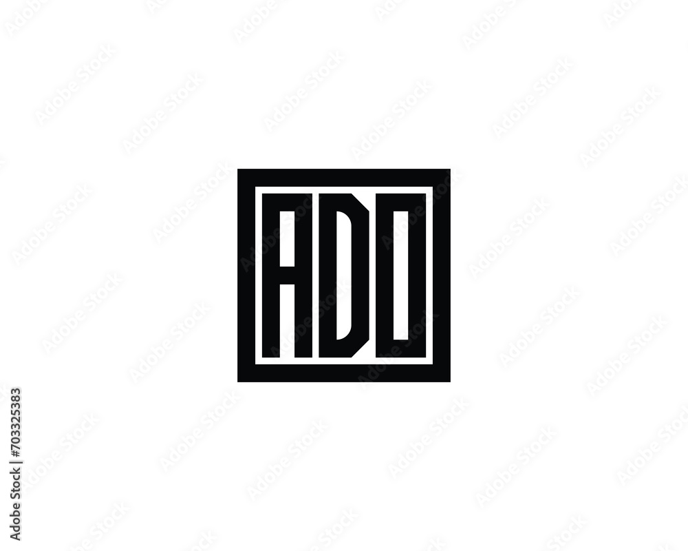 ADO logo design vector template