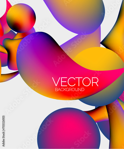 Abstract liquid bubble background. Liquid gradients