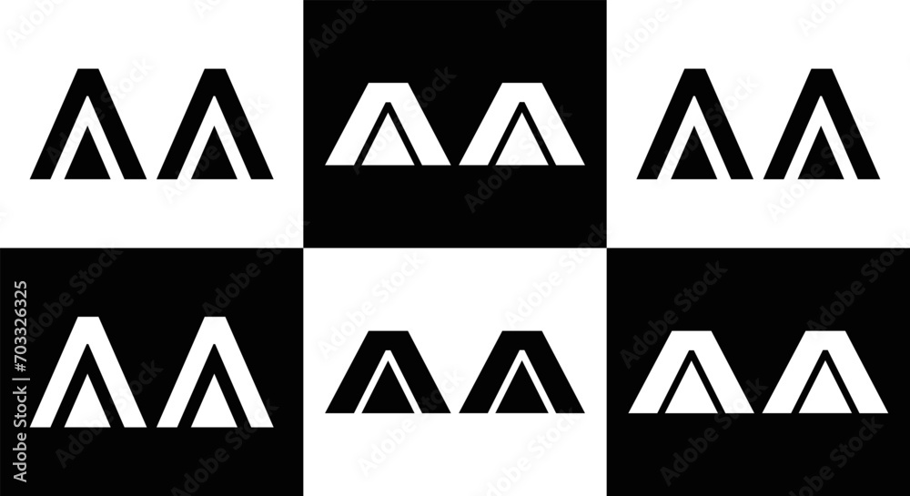 AA logo. AA set , A A design. White AA letter. AA, A A letter logo design. Initial letter AA letter logo set, linked circle uppercase monogram logo. A A letter logo vector design.
AA logo. AA set , A A design. White AA letter. AA, A A letter logo design. Initial letter AA letter logo set, linked circle uppercase monogram logo. A A letter logo vector design.