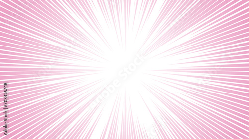 集中線　ピンク　背景　フレーム  シンプル
