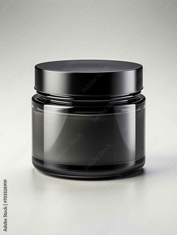 Skincare jar mockup black face cream beauty cosmetic brand Skincare jar mockup black face cream beauty cosmetic brand