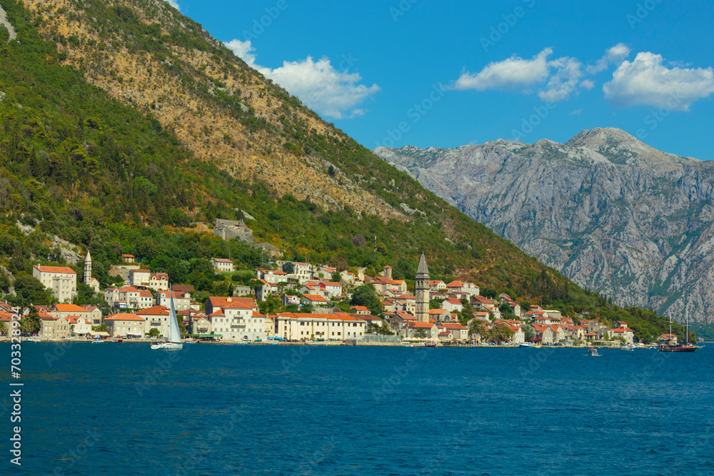 Perast town in the Bay of Kotor