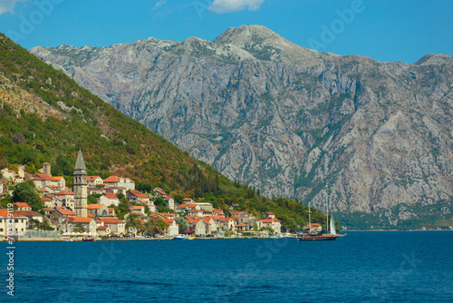 Perast town in the Bay of Kotor