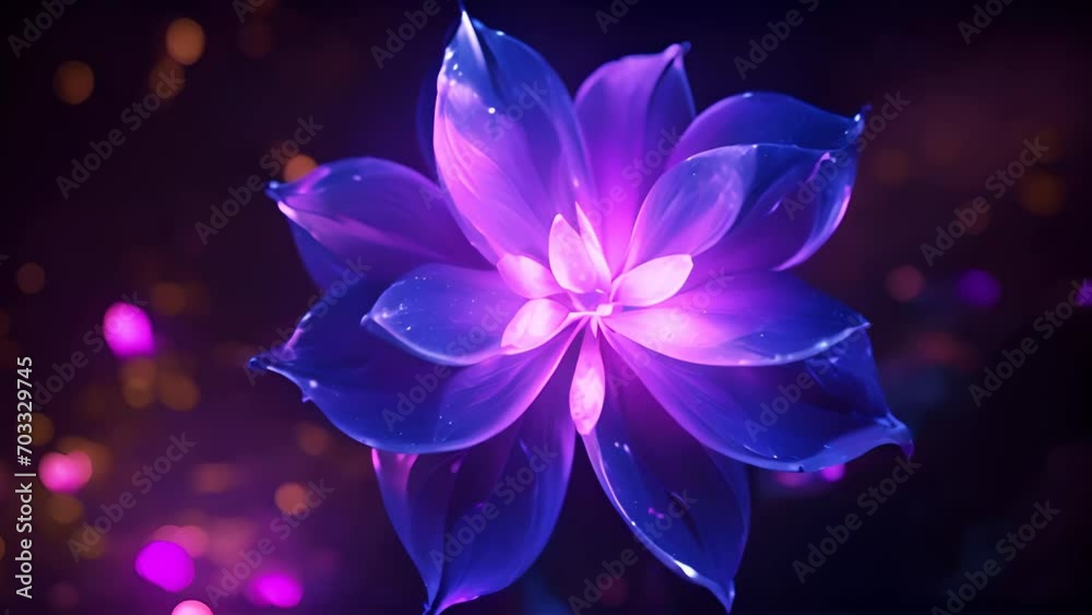 A close up of a purple flower on a black background. Generative ai A close up of a purple flower on a black background. Generative ai