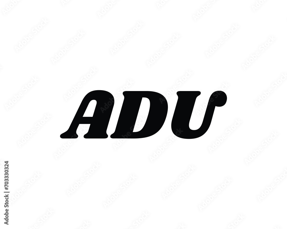 ADU logo design vector template ADU logo design vector template