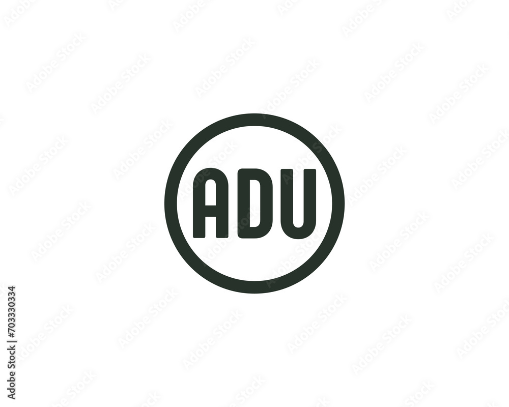 ADU logo design vector template ADU logo design vector template