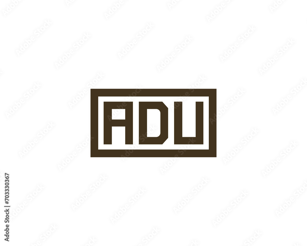 ADU logo design vector template ADU logo design vector template