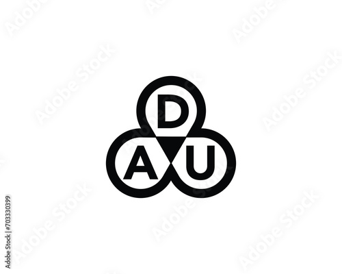 ADU logo design vector template