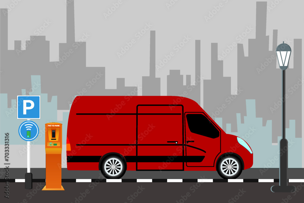 Parking meters.Parking lot with authorized parking machine.Self service parking pay.Wireless, contactless or cashless payments, rfid nfc. Parking meters.Parking lot with authorized parking machine.Self service parking pay.Wireless, contactless or cashless payments, rfid nfc.