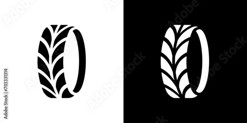 Automotive icon. Black icon. Motorcycle icon. Collection of automotive icons. Black image. Silhouette.