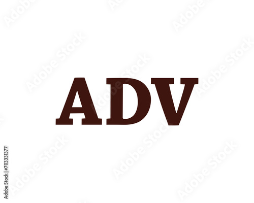 ADV Logo design vector template