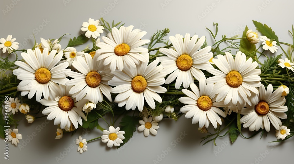 Obraz premium daisies on a white