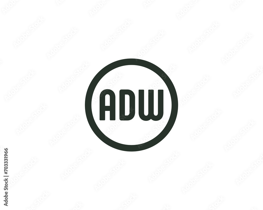 ADW logo design vector template ADW logo design vector template