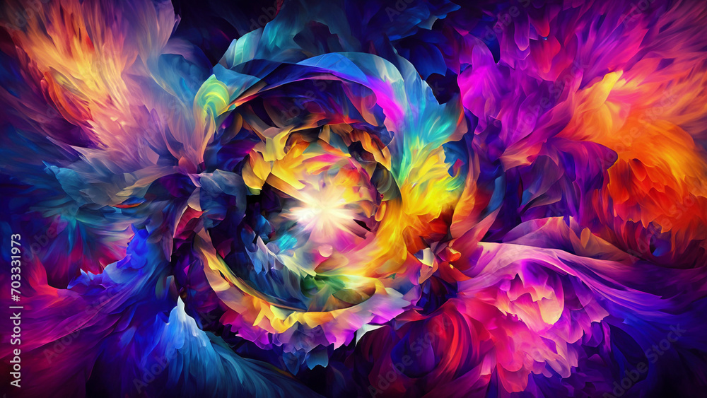 4K, wallpaper with colorful abstract pattern