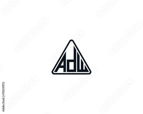 ADW logo design vector template photo