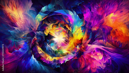 4K, wallpaper with colorful abstract pattern © Igor