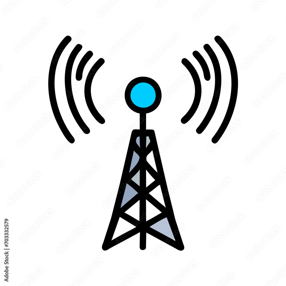 Space probe antenna vektor icon illustation Space probe antenna vektor icon illustation
