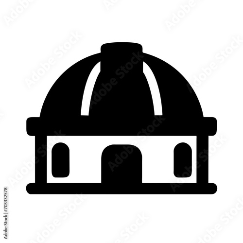 Observatory dome vektor icon illustation