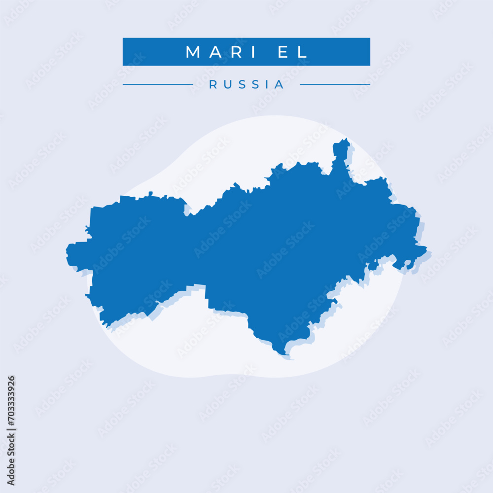 Vector illustration vector of Mari El map Russia
