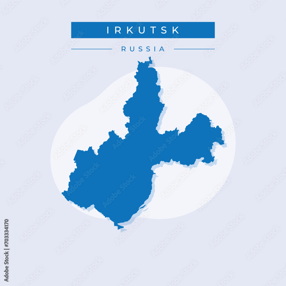 Vector illustration vector of Irkutsk map Russia