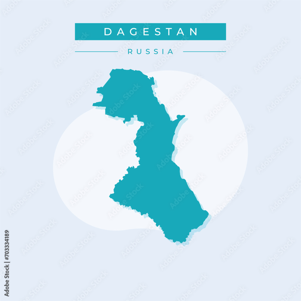 Vector illustration vector of Dagestan map Russia