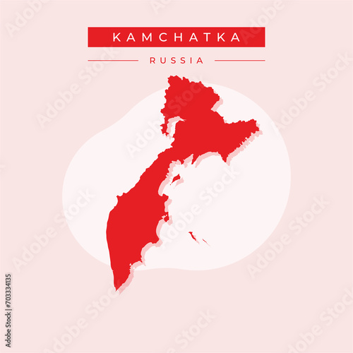 Vector illustration vector of Kamchatka map Russia