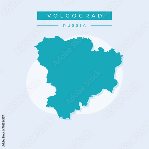 Vector illustration vector of Volgograd map Russia