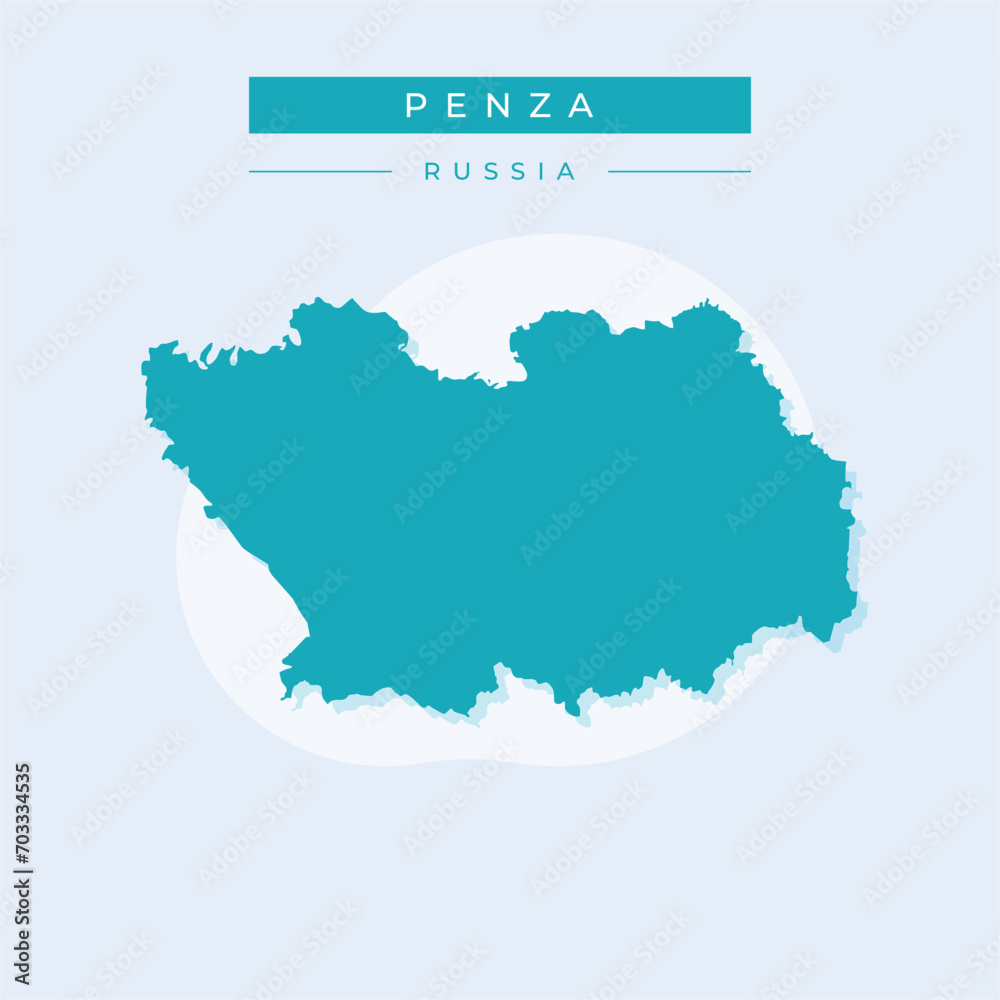 Vector illustration vector of Penza map Russia