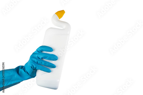 Detergent bottle isolated, wash and cleanup tool, professional cleaning service photo
