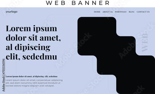 Website banner with cool image layout