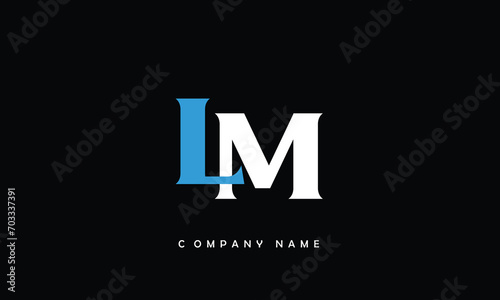 LM, ML, L, M Abstract Letters Logo Monogram
