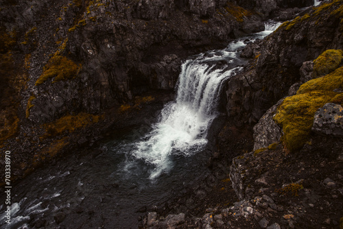Gervidalsa falls in Westfjords  Iceland