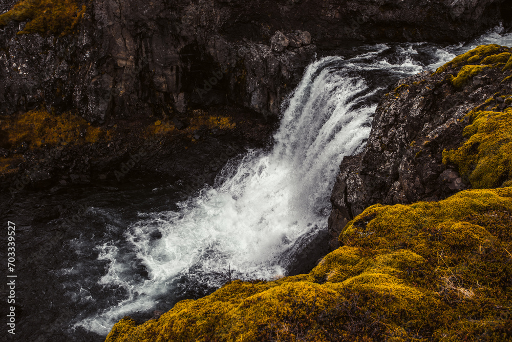 Fototapeta premium Gervidalsa falls in Westfjords, Iceland