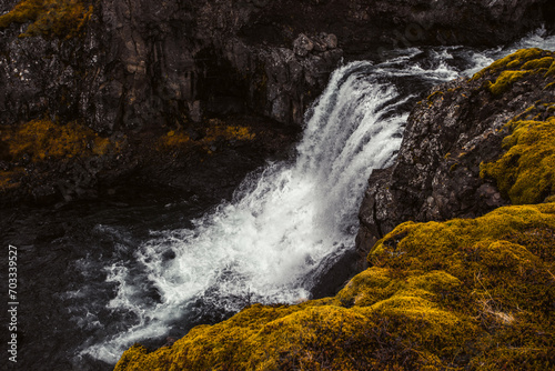 Gervidalsa falls in Westfjords  Iceland