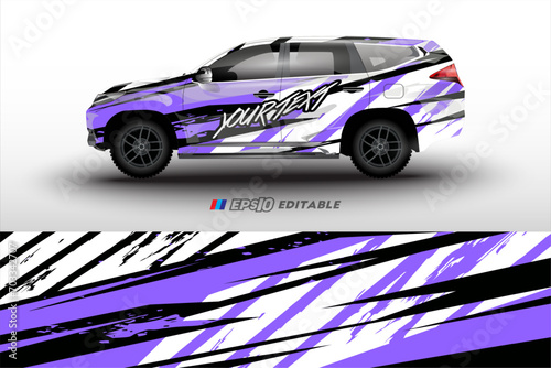 vector design for rally racing car livery wrapping